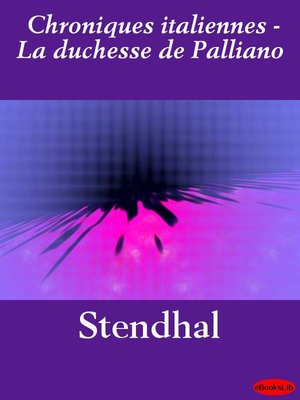 cover image of Chroniques italiennes - La duchesse de Palliano